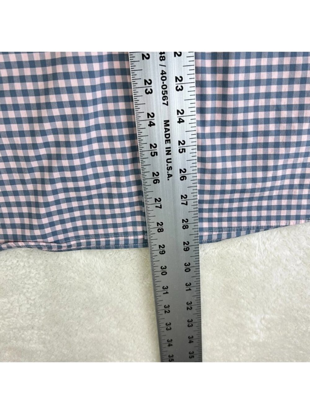 Vineyard Vines Button Down Shirt Mens‎ M Pink Blue Gingham On The Go Performance - Picture 11 of 12